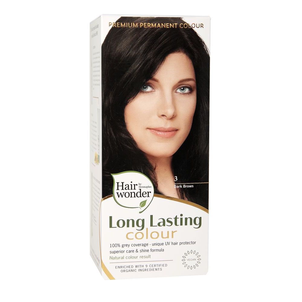 Henna Plus Long lasting colour 3 dark brown 100 ml