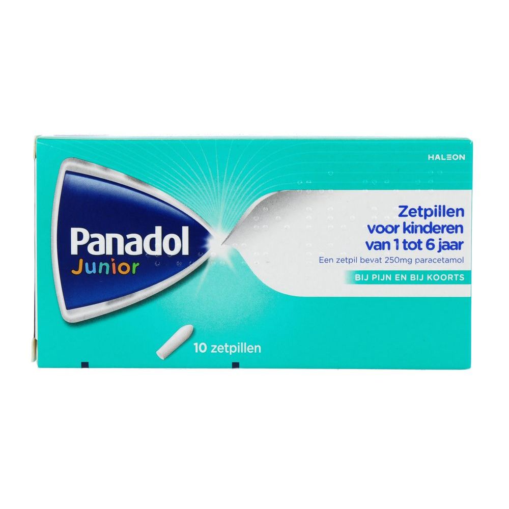 Panadol Junior Zetpillen 250mg 1-6 Jaar 10 stuks