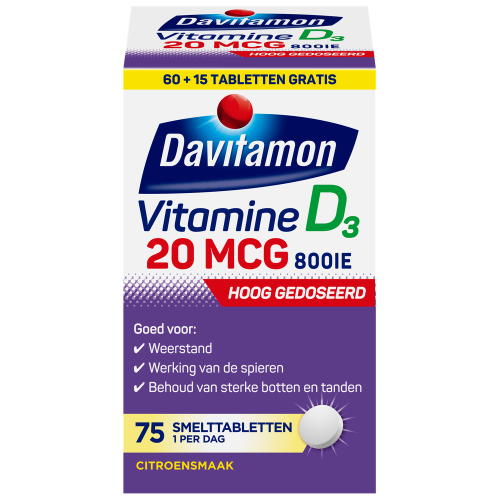 Davitamon Vitamine D 20 mg 75 tabletten