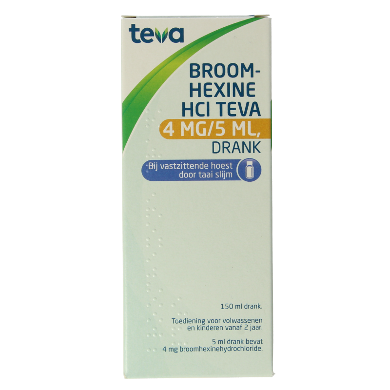 Teva Broomhexine HCL 4mg/ml = 0.8 mg 150 ml