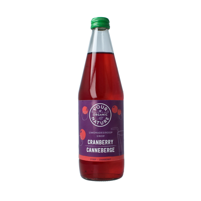 Your Organic Nature Limonadesiroop cranberry bio 500 ml