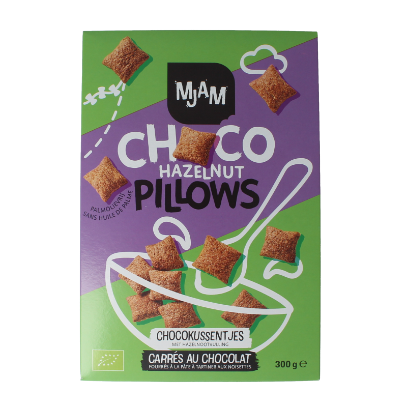 Mjam Choco pillows hazelnut bio 300 gram