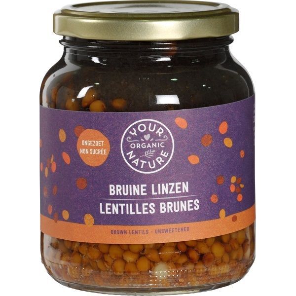 Your Organic Nature Bruine Linzen 360 gr