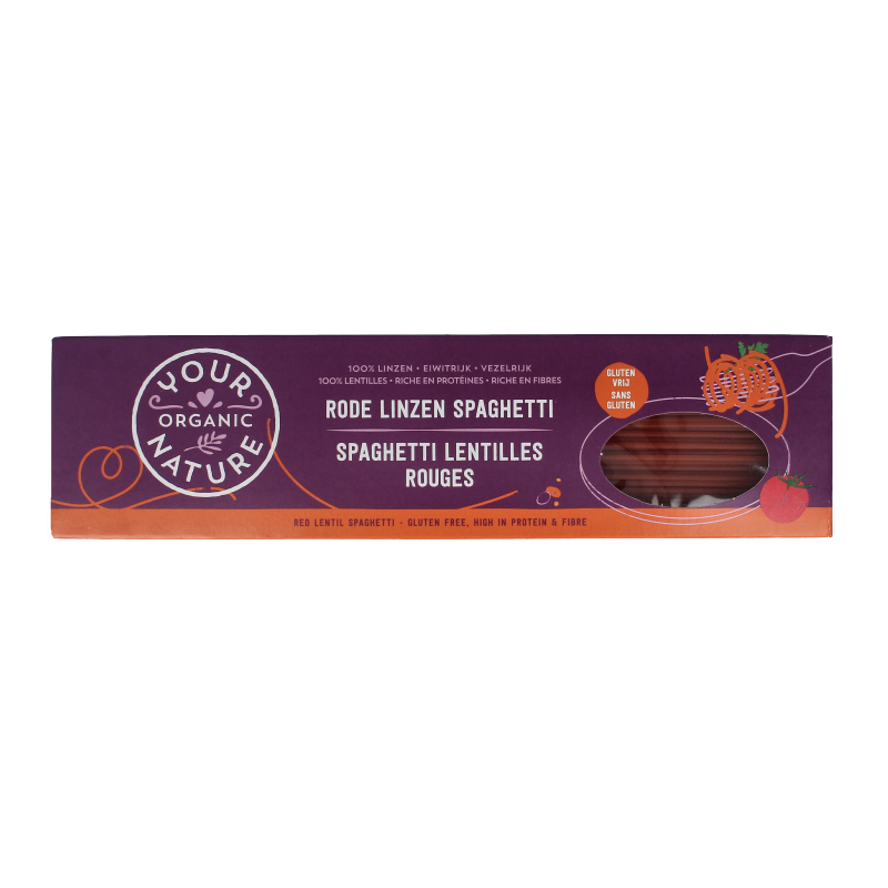 Your Organic Nature Spaghetti rode linzen bio 250 gram