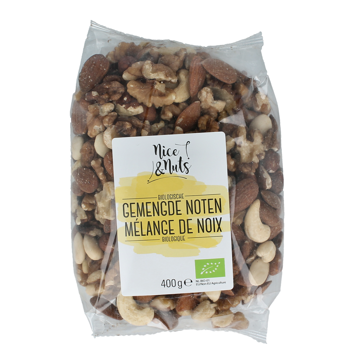 Nice & Nuts Gemengde noten biologisch 400 gram