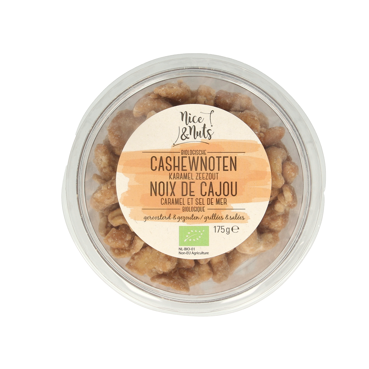 Nice & Nuts Cashewnoten karamel zeezout 175 gram