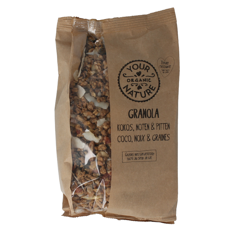 Your Organic Nature Granola kokos noot pit bio 375 gram
