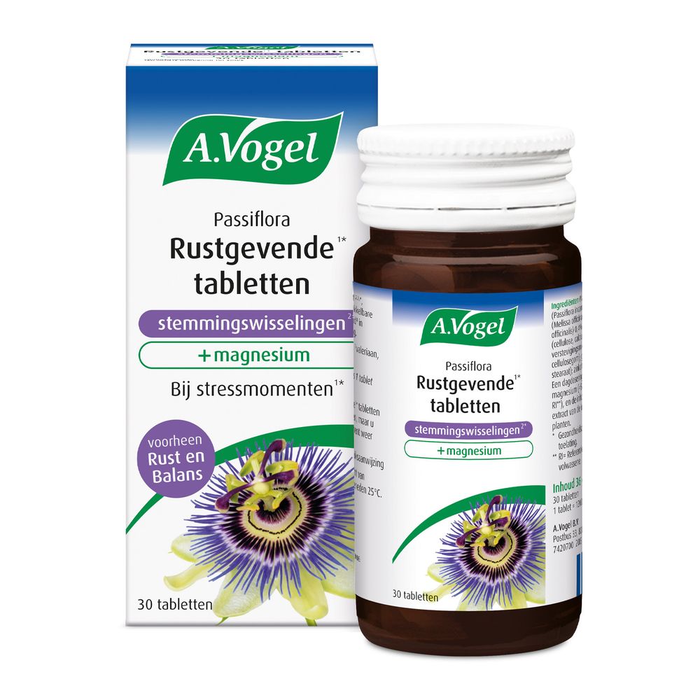 A.Vogel Passiflora rustgevende tabl. stemmingswisselingen 30 tabletten