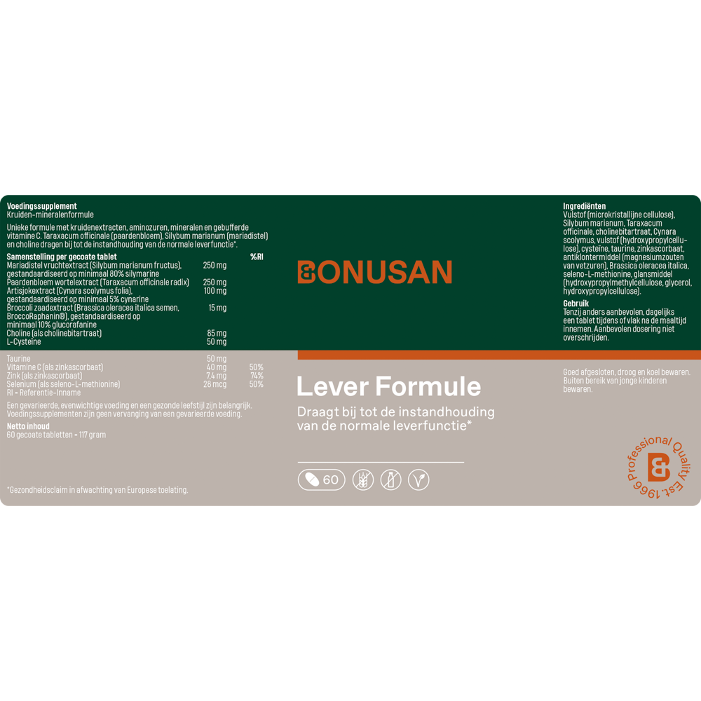Bonusan Lever formule 60 tabletten