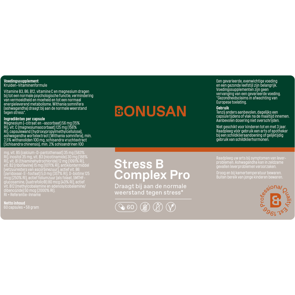 Bonusan Stress B Complex Pro 60 capsules