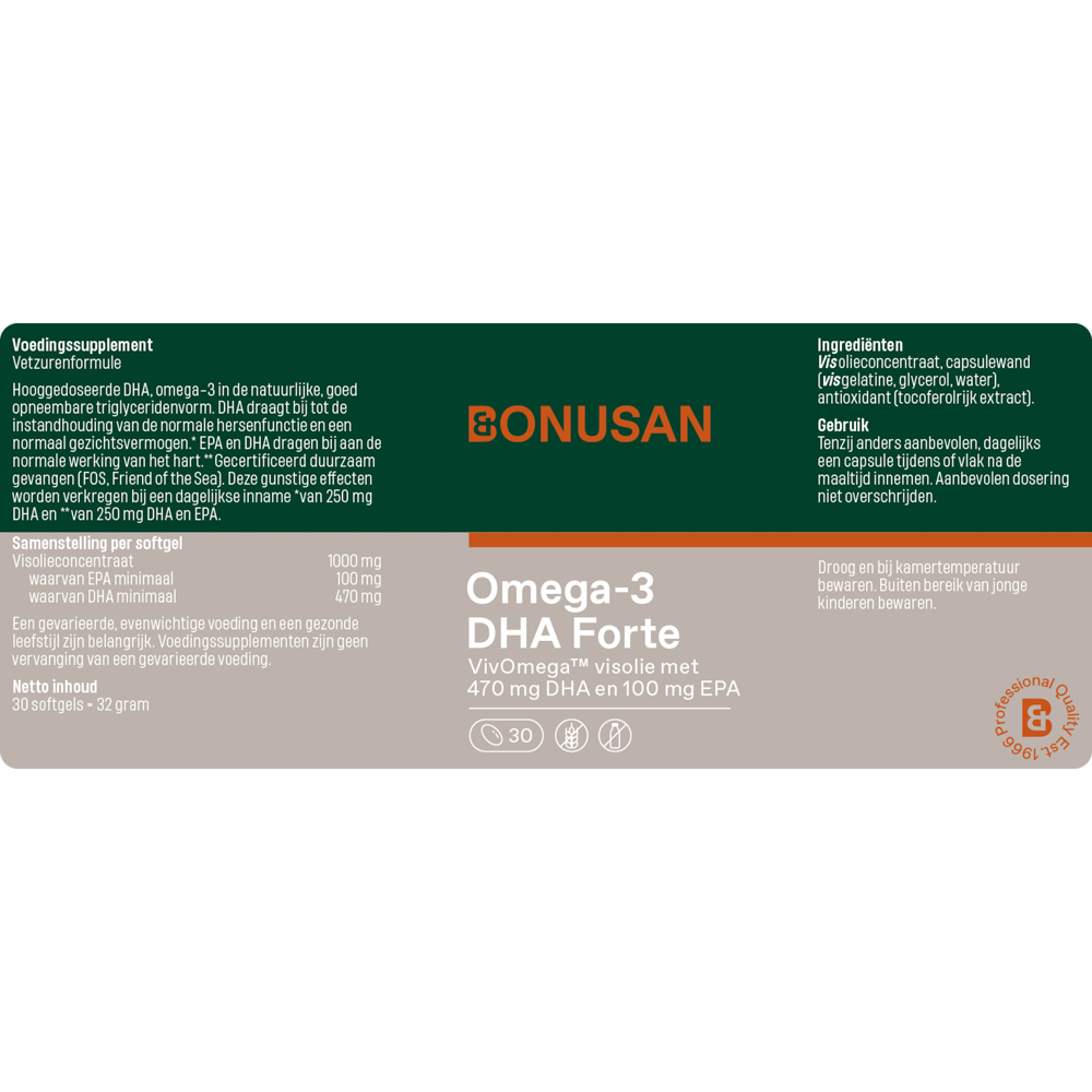 Bonusan Omega 3 DHA forte FOS