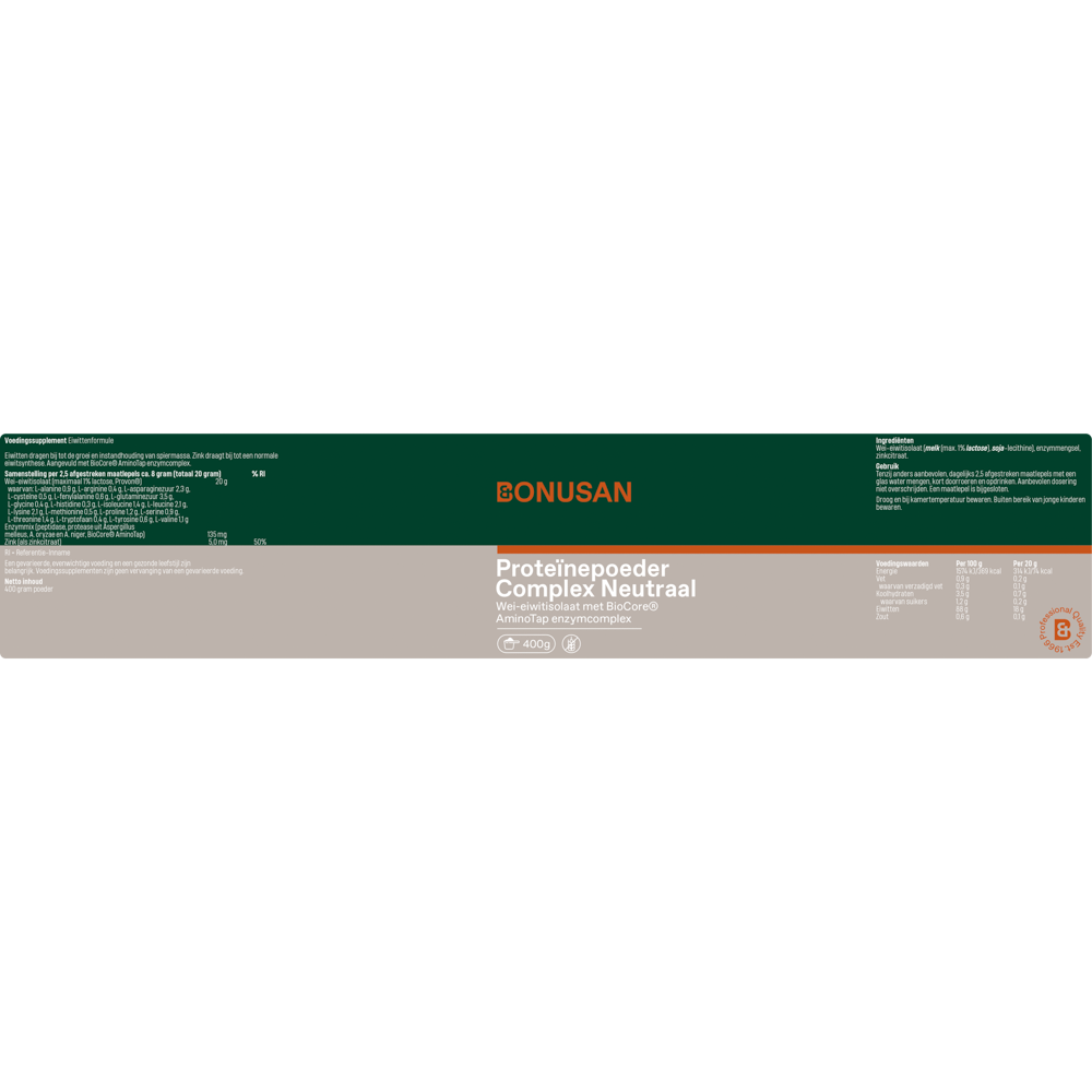 Bonusan Proteïnepoeder Complex Neutraal 400 gram