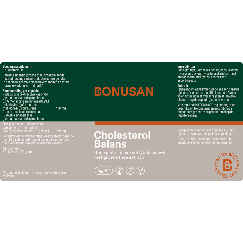 Bonusan Cholesterol balans 60 capsules