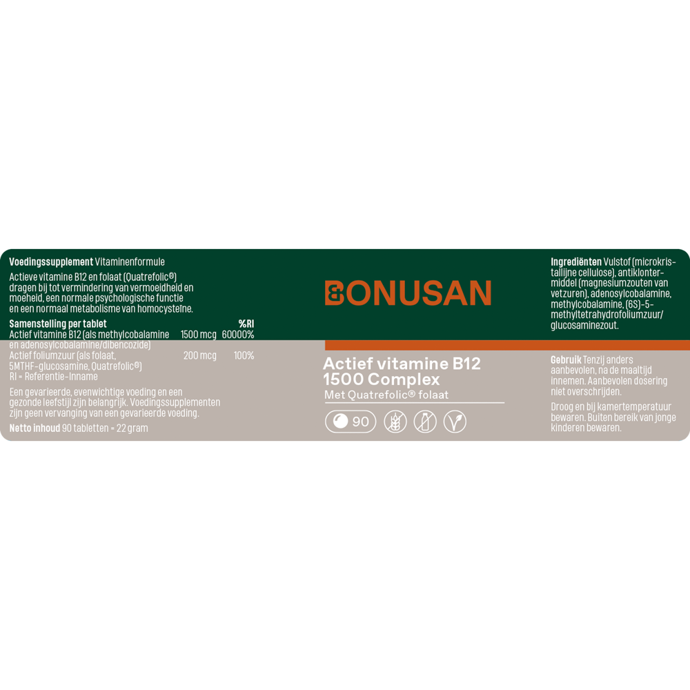 Bonusan Actief vitamine B12 1500 complex
