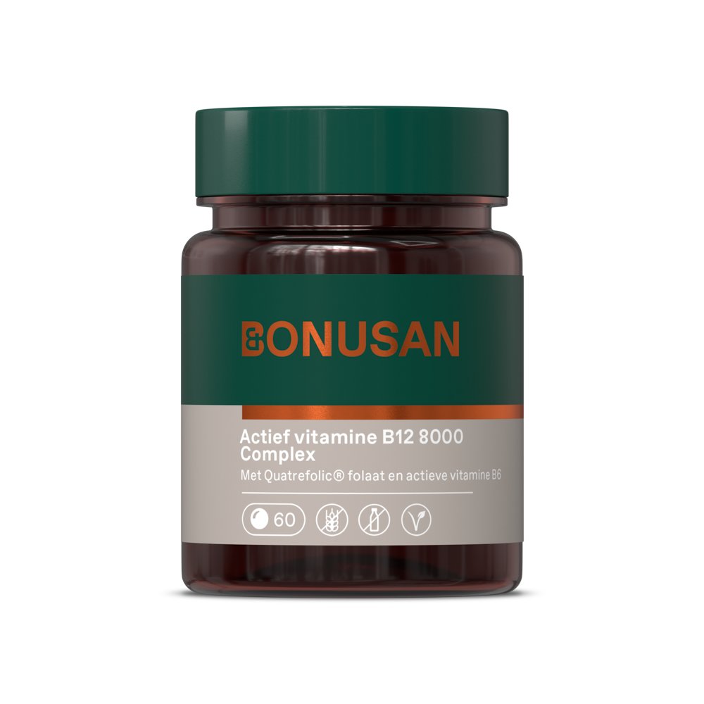 Bonusan Actief vitamine B12 8000 Complex 60 zuigtabletten