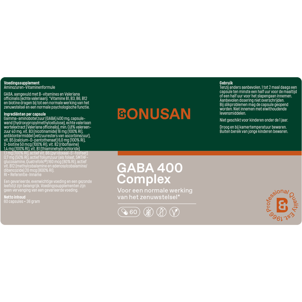 Bonusan Gaba 400 Complex 60 capsules