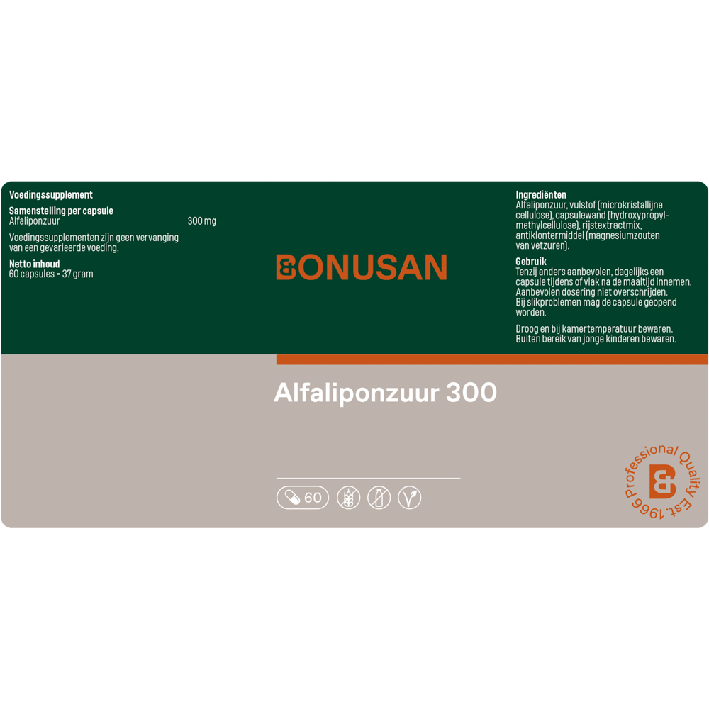 Bonusan Alfa liponzuur 300 60 capsules