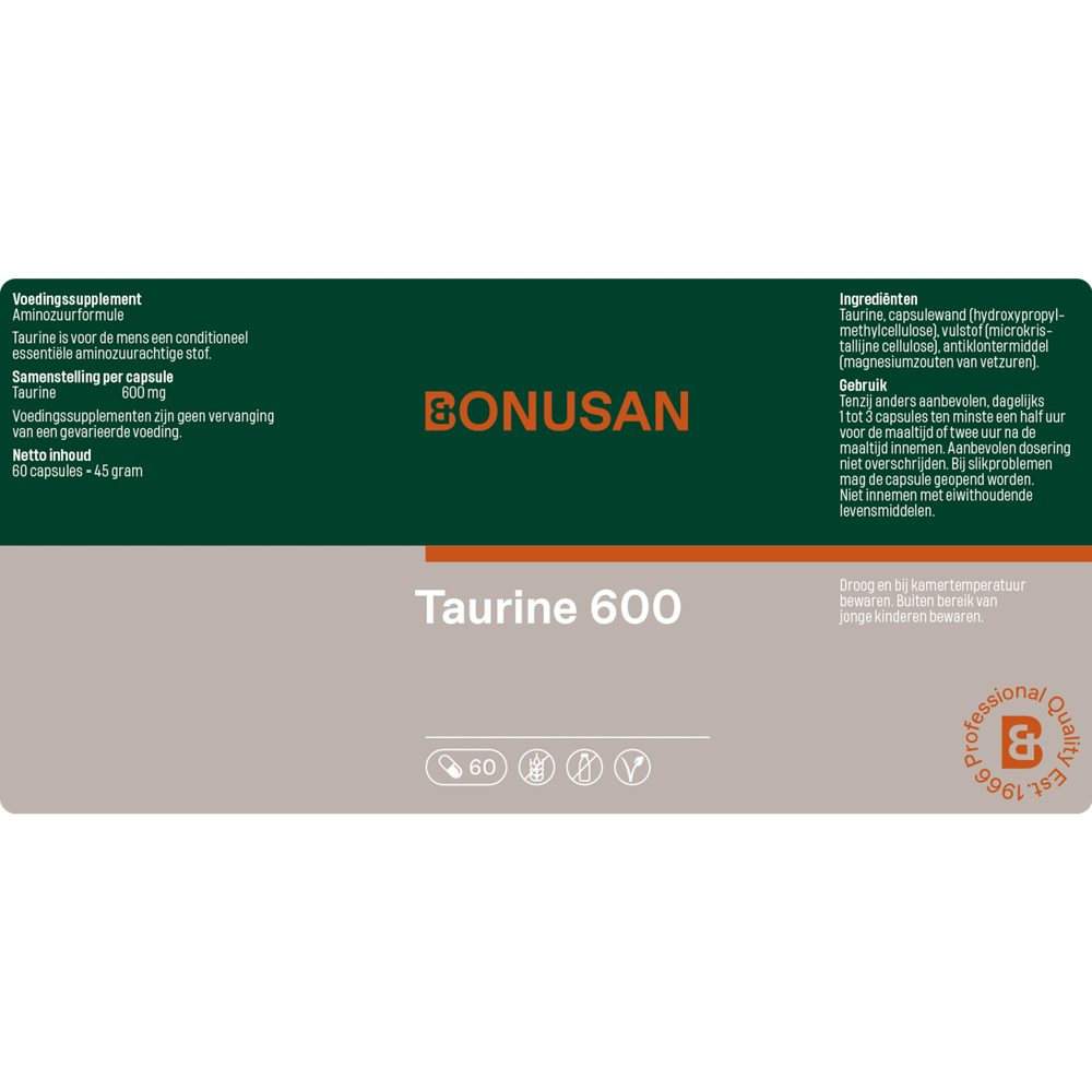 Bonusan Taurine 600 60 vcaps
