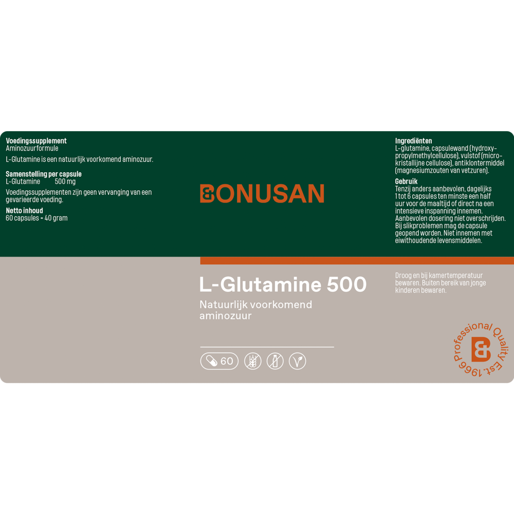 Bonusan L-Glutamine 500 60 capsules