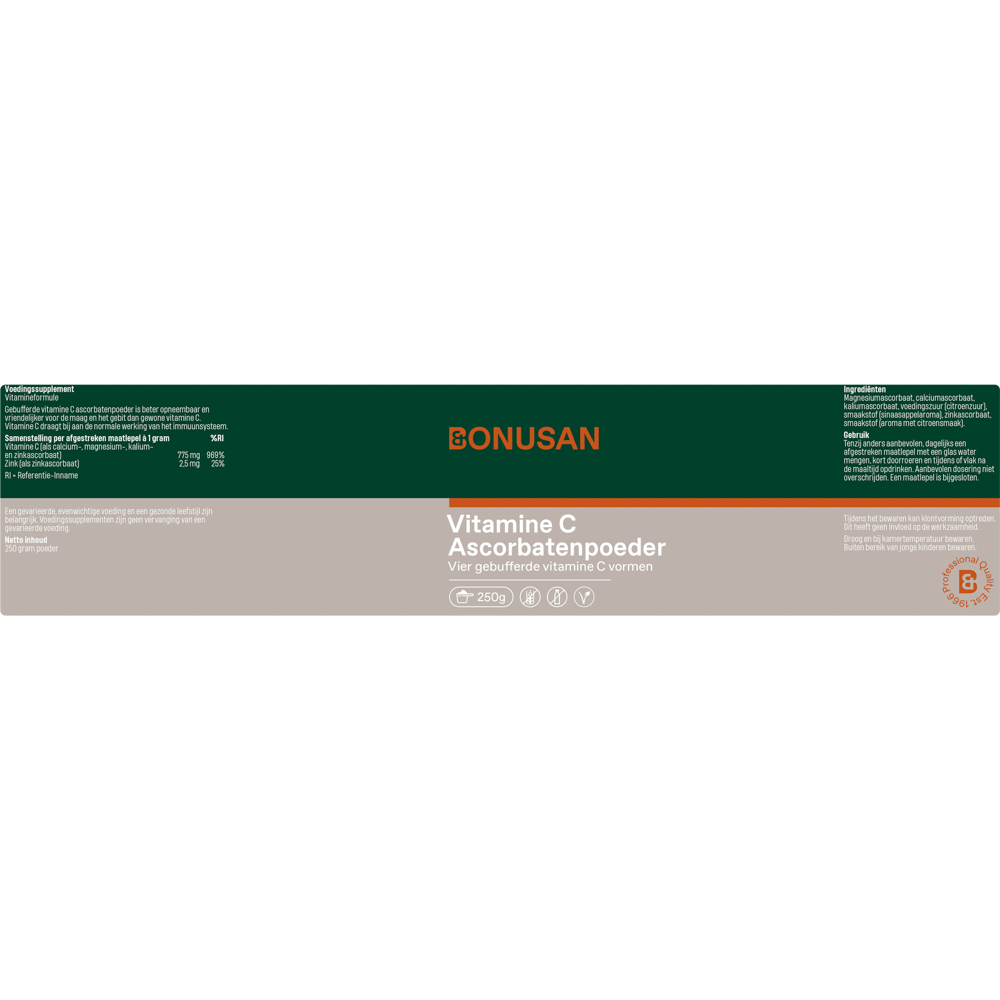 Bonusan Vitamine C ascorbatenpoeder 250 gram