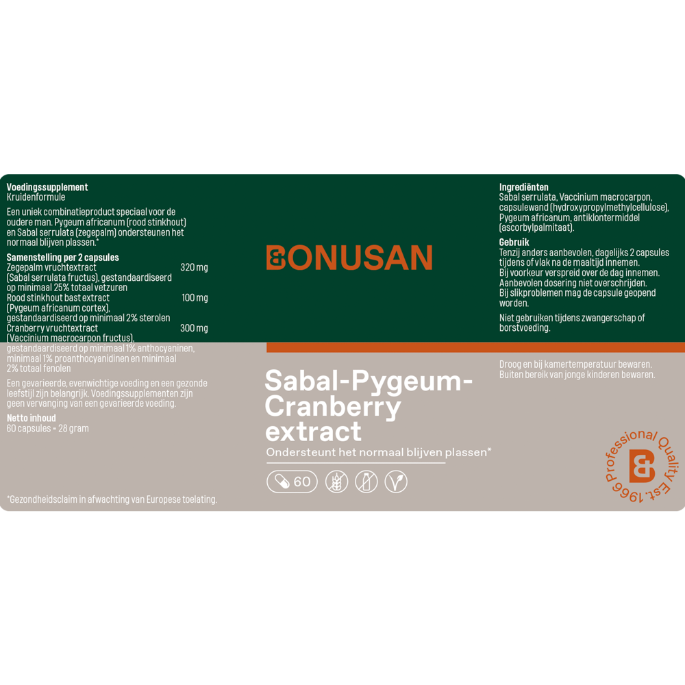 Bonusan Sabal pygeum cranberry 60 vcaps