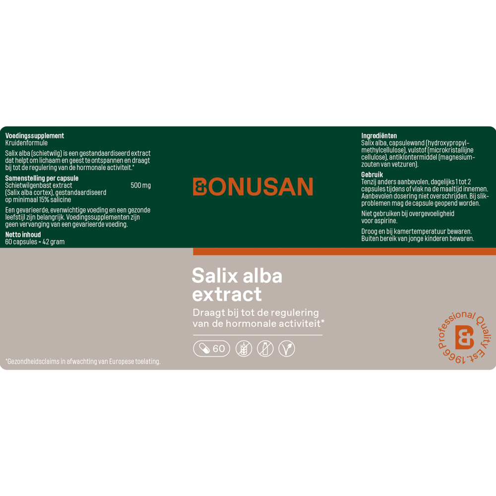 Bonusan Salix Alba extract 60 vcaps