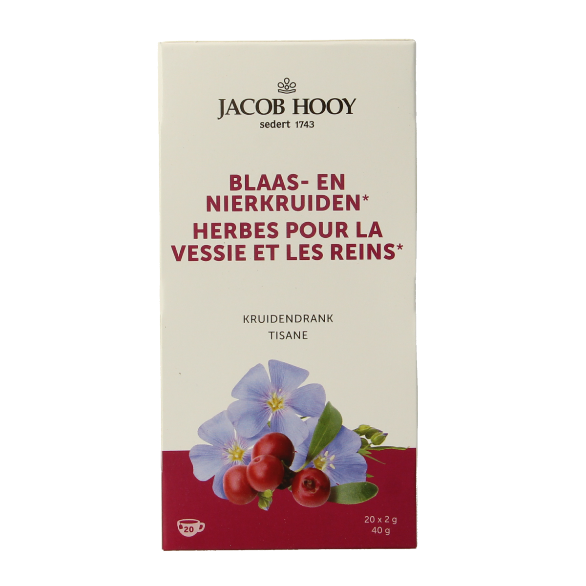 Jacob Hooy Blaas en nierkruiden kruidendrank 20 zakjes