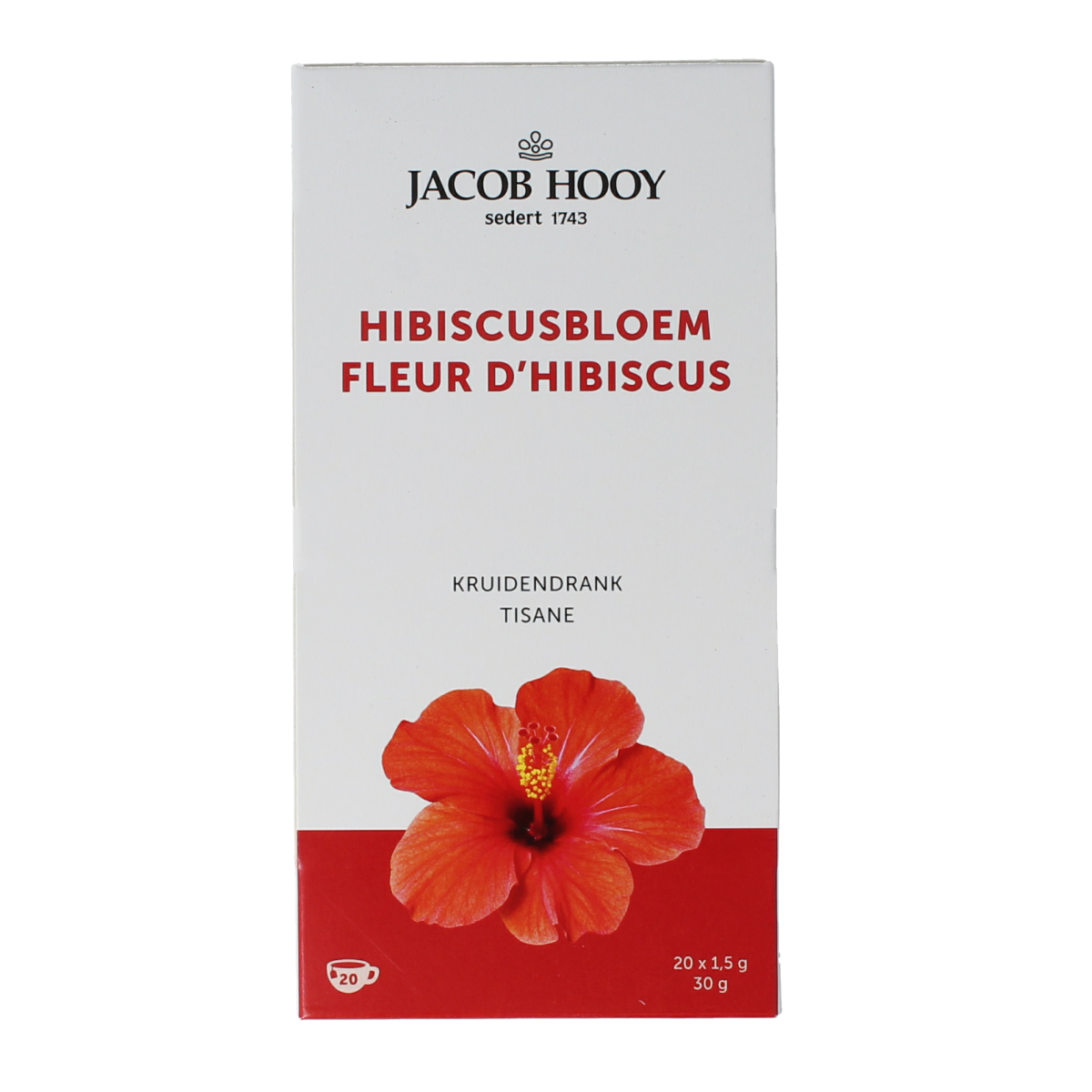 Jacob Hooy Kruidendrank hibiscus 20 zakjes