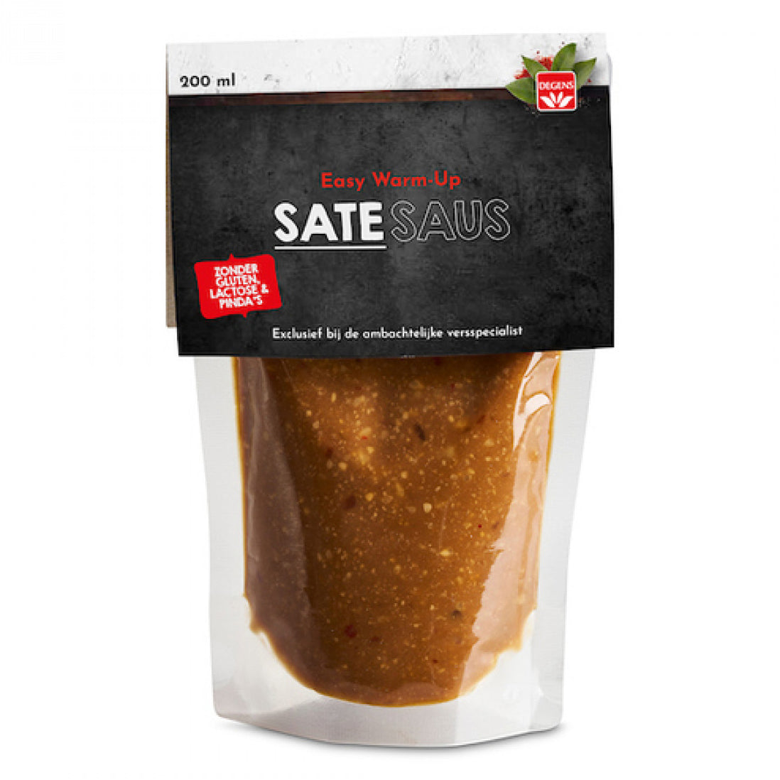 Degens Satesaus pindavrij lactosevrij glutenvrij 200 ml