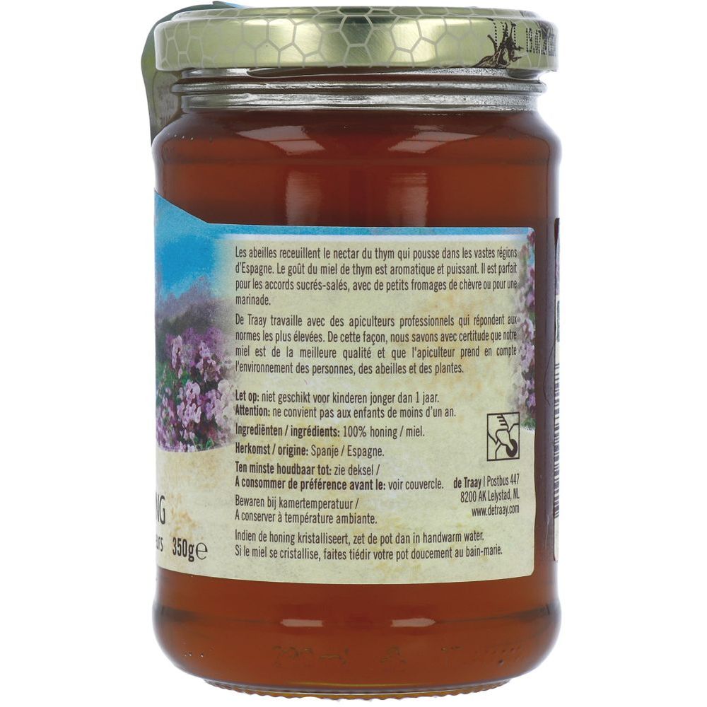 De Traay Tijm bloemen honing 350 gram