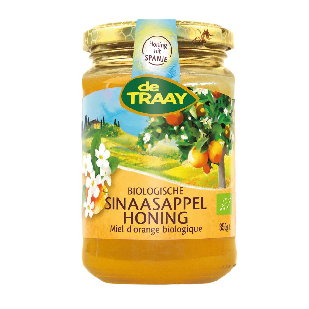 De Traay Sinaasappelhoning bio 350 gram
