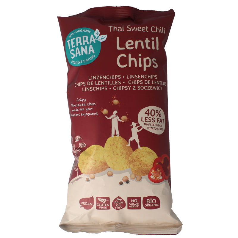 Terrasana Linzenchips sweet chili bio 75 gram