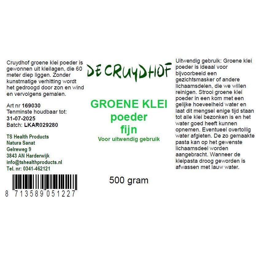 Cruydhof Groene Klei Fijn 500 gram