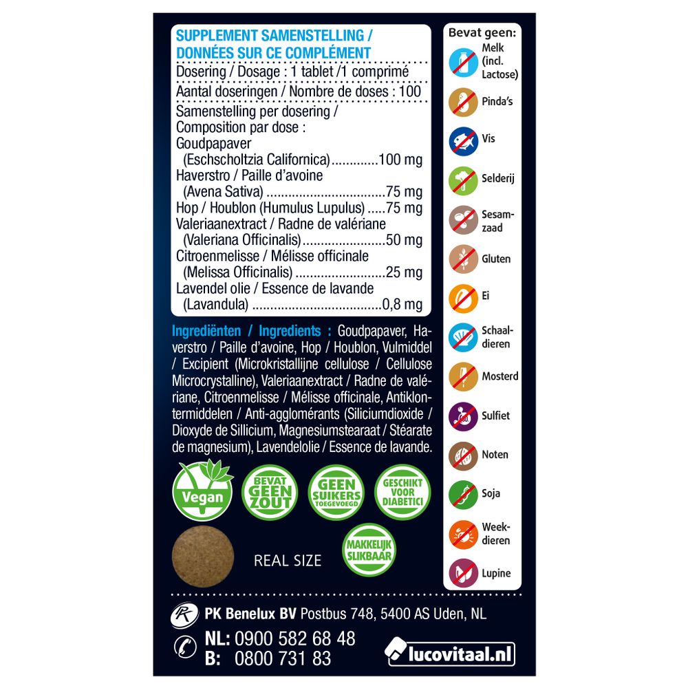 Lucovitaal Nachtrust 100 tabletten