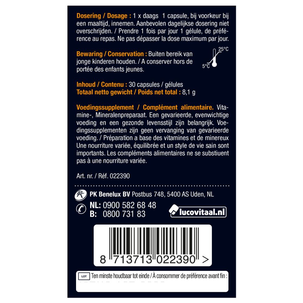 Lucovitaal Ogen scherp zien & vochtbalans 30 capsules