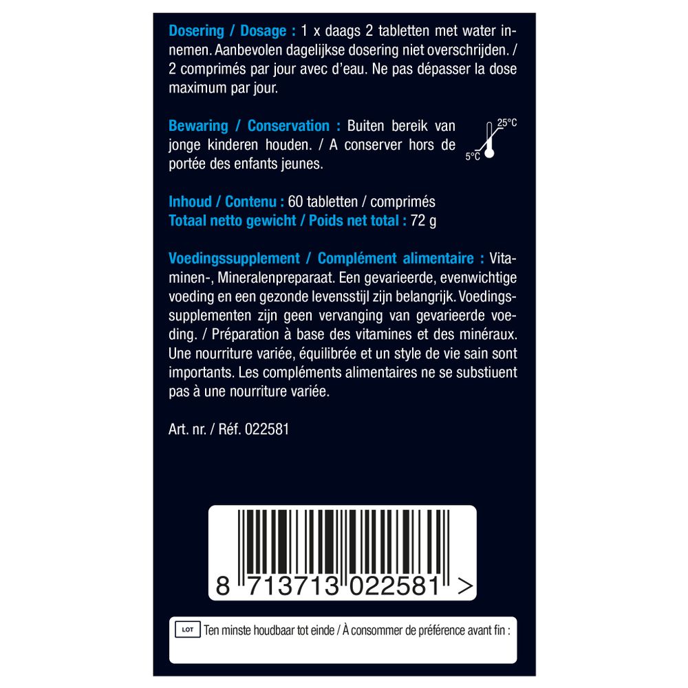 Lucovitaal Calcium magnesium botformule 60 tabletten