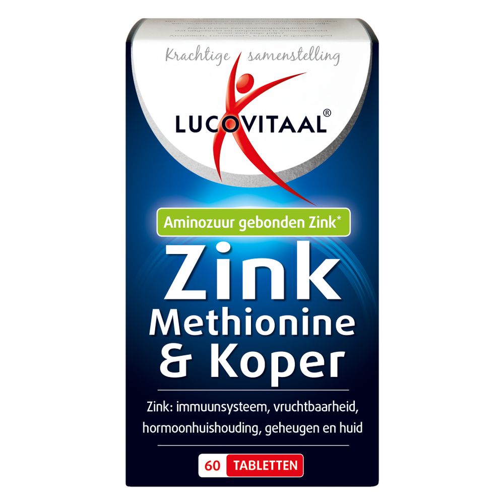 Lucovitaal Zink methionine & koper 60 tabletten