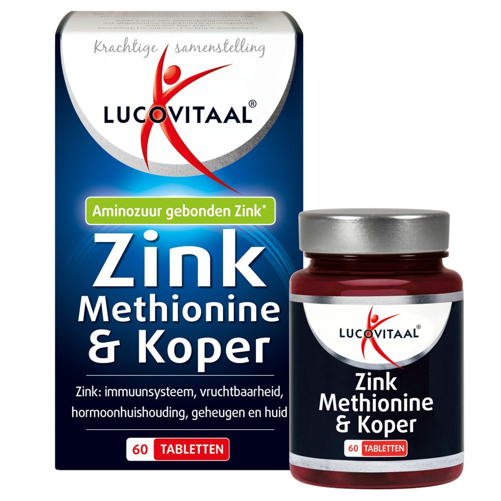 Lucovitaal Zink methionine & koper 60 tabletten
