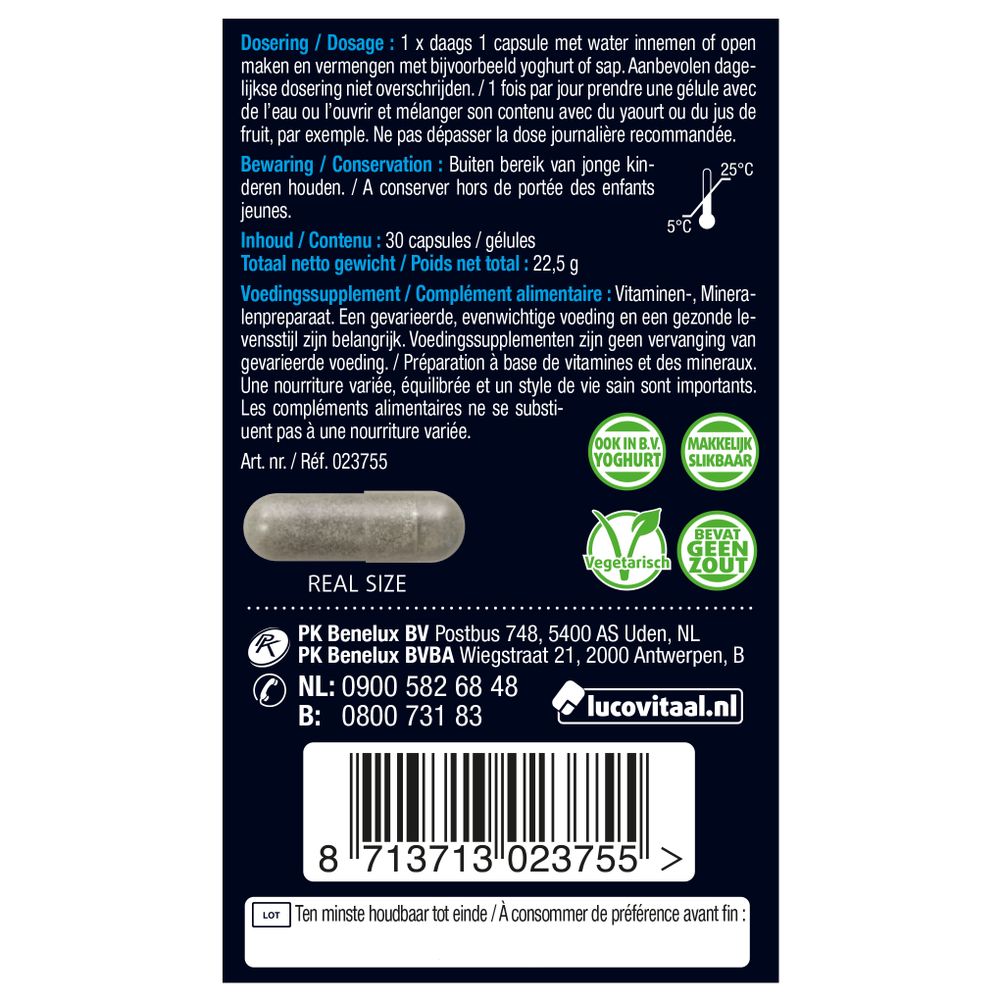 Lucovitaal WLS multi mineralen 30 capsules