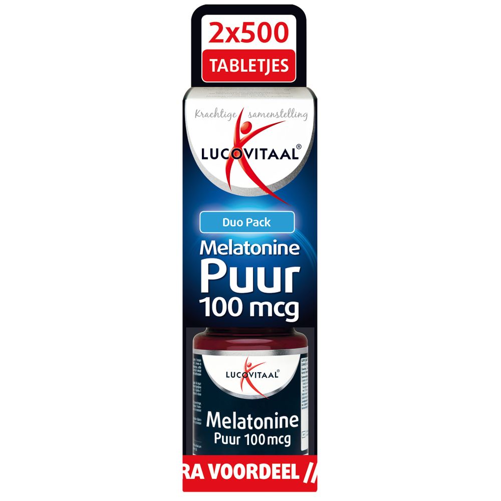 Lucovitaal Melatonine duo 0.1 mg 2 x 500 1000 tabletten