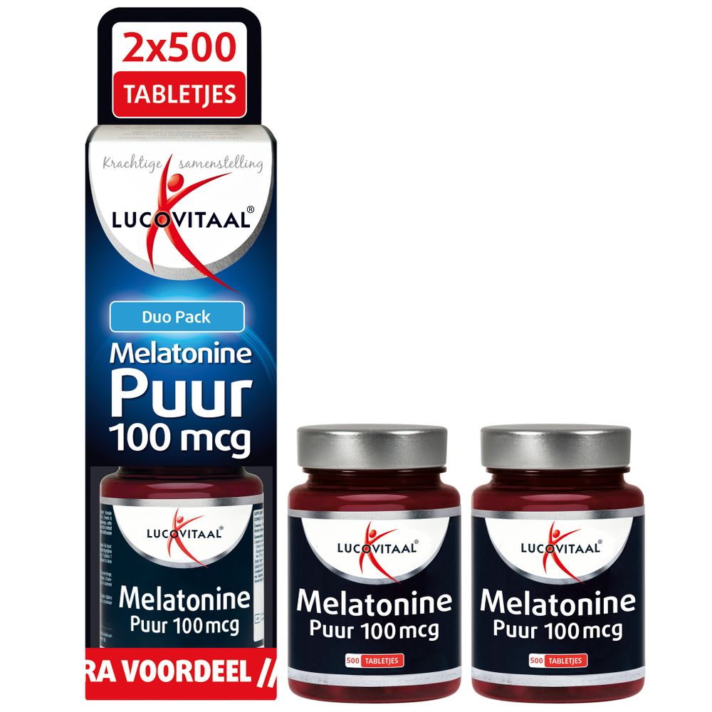 Lucovitaal Melatonine duo 0.1 mg 2 x 500 1000 tabletten