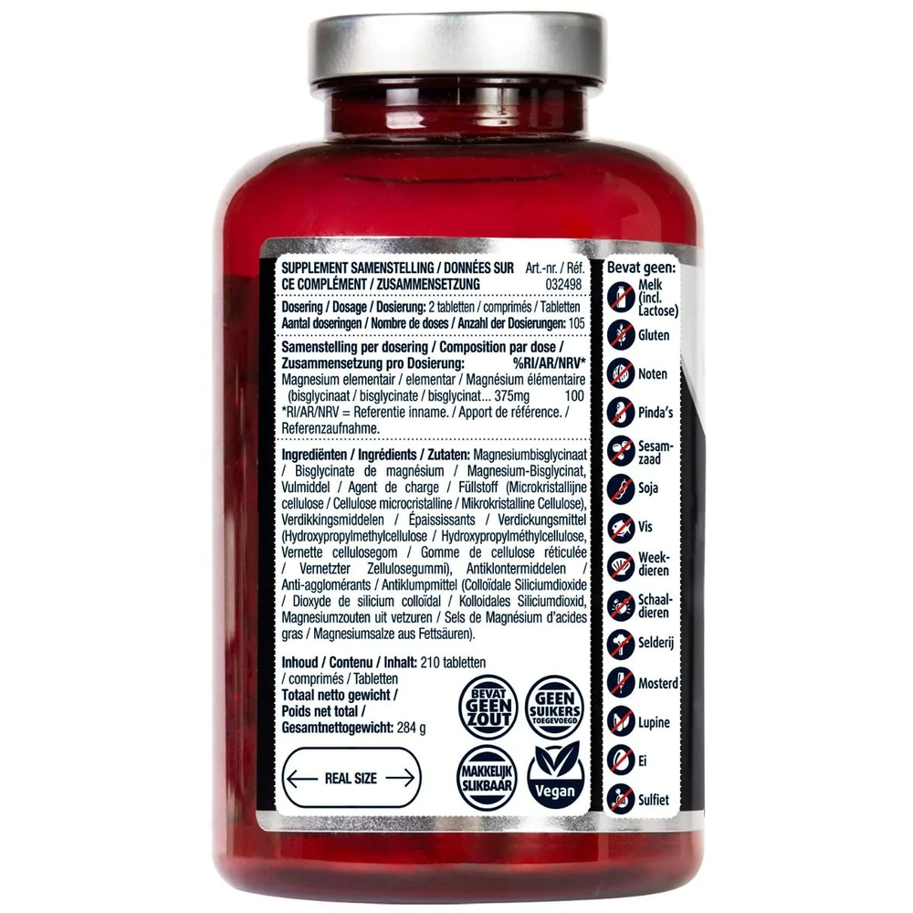 Lucovitaal Magnesium 375 mg bisglycinaat 210 tabletten
