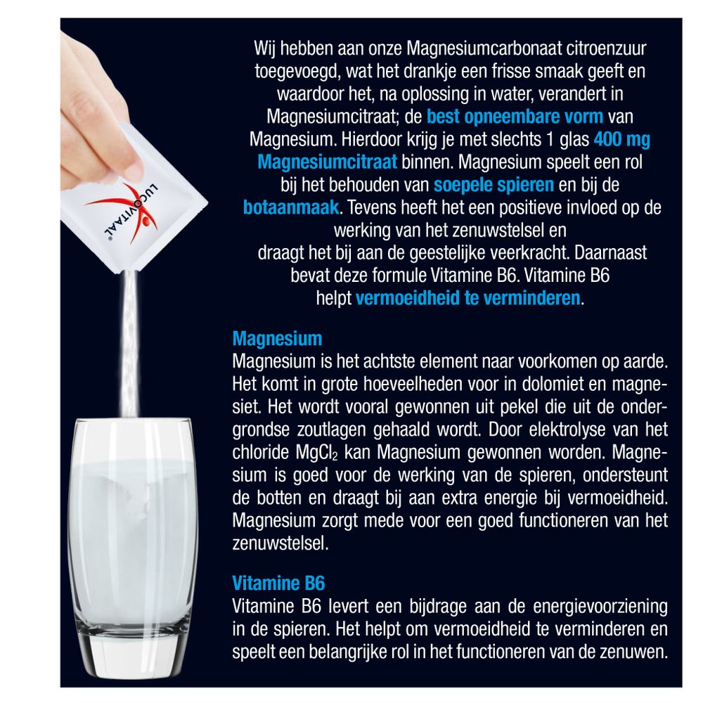 Lucovitaal Magnesium 400 forte 20 sachets