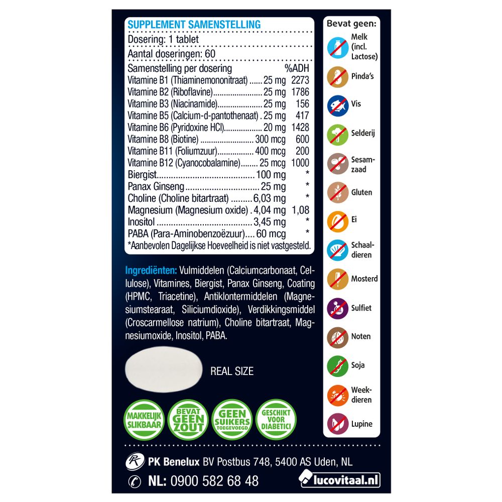 Lucovitaal Vitamine B complex forte 60 tabletten