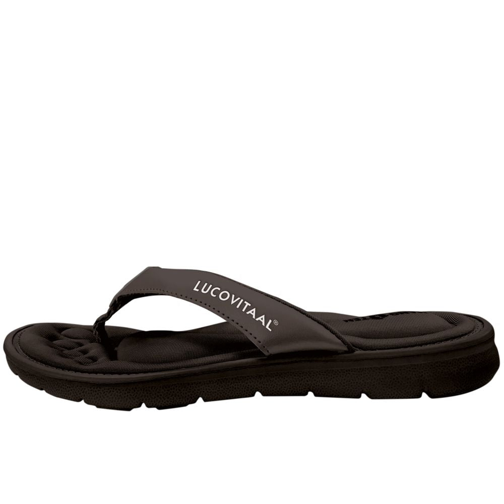 Lucovitaal Orthopedische slippers maat 45-46 zwart 1 paar