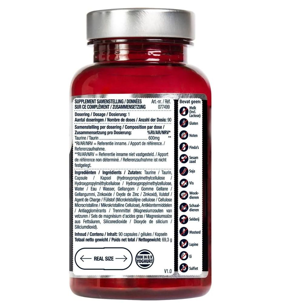 Lucovitaal Taurine Puur 600 mg 90 capsules