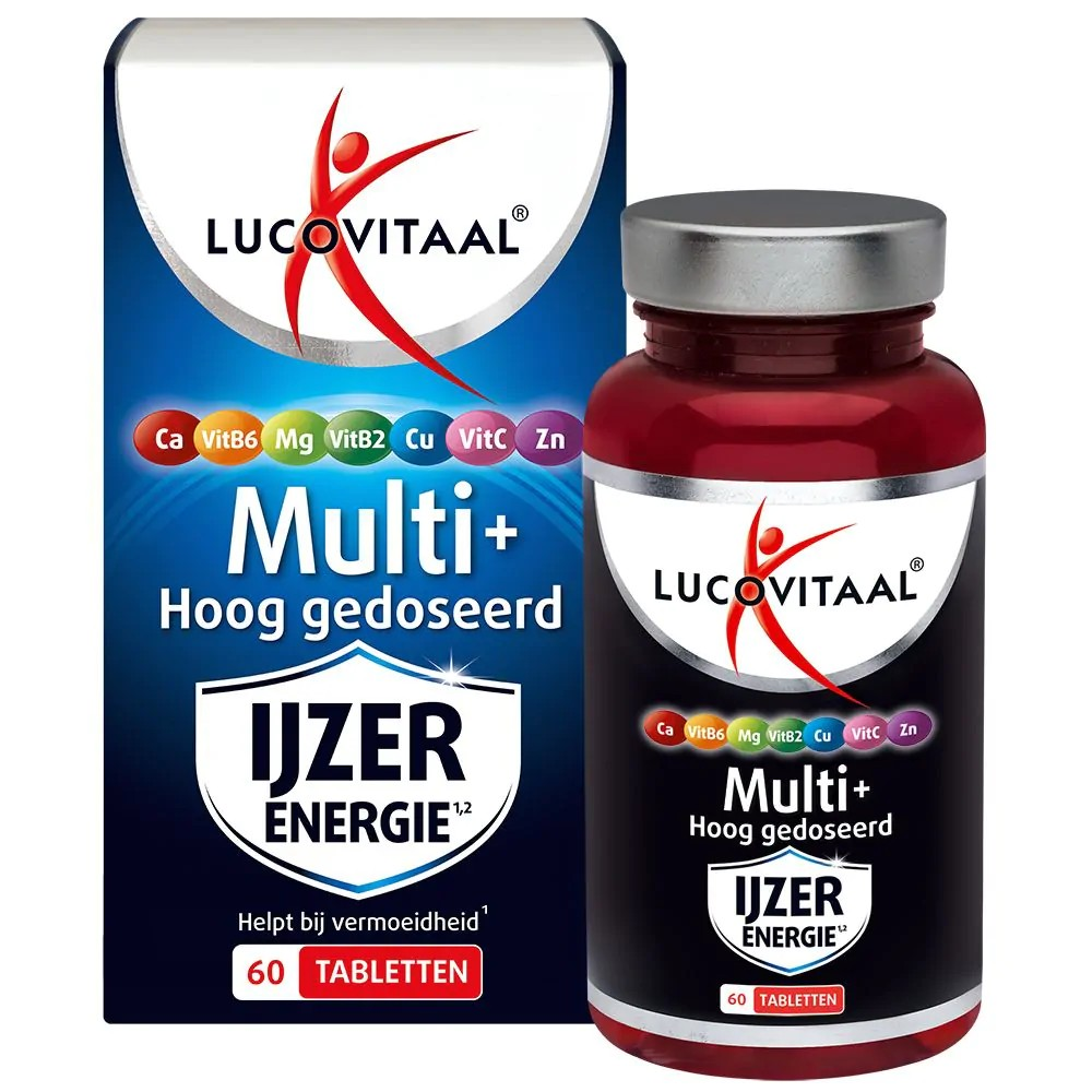 Lucovitaal Multi ijzer energie hoog gecod 60 tabletten