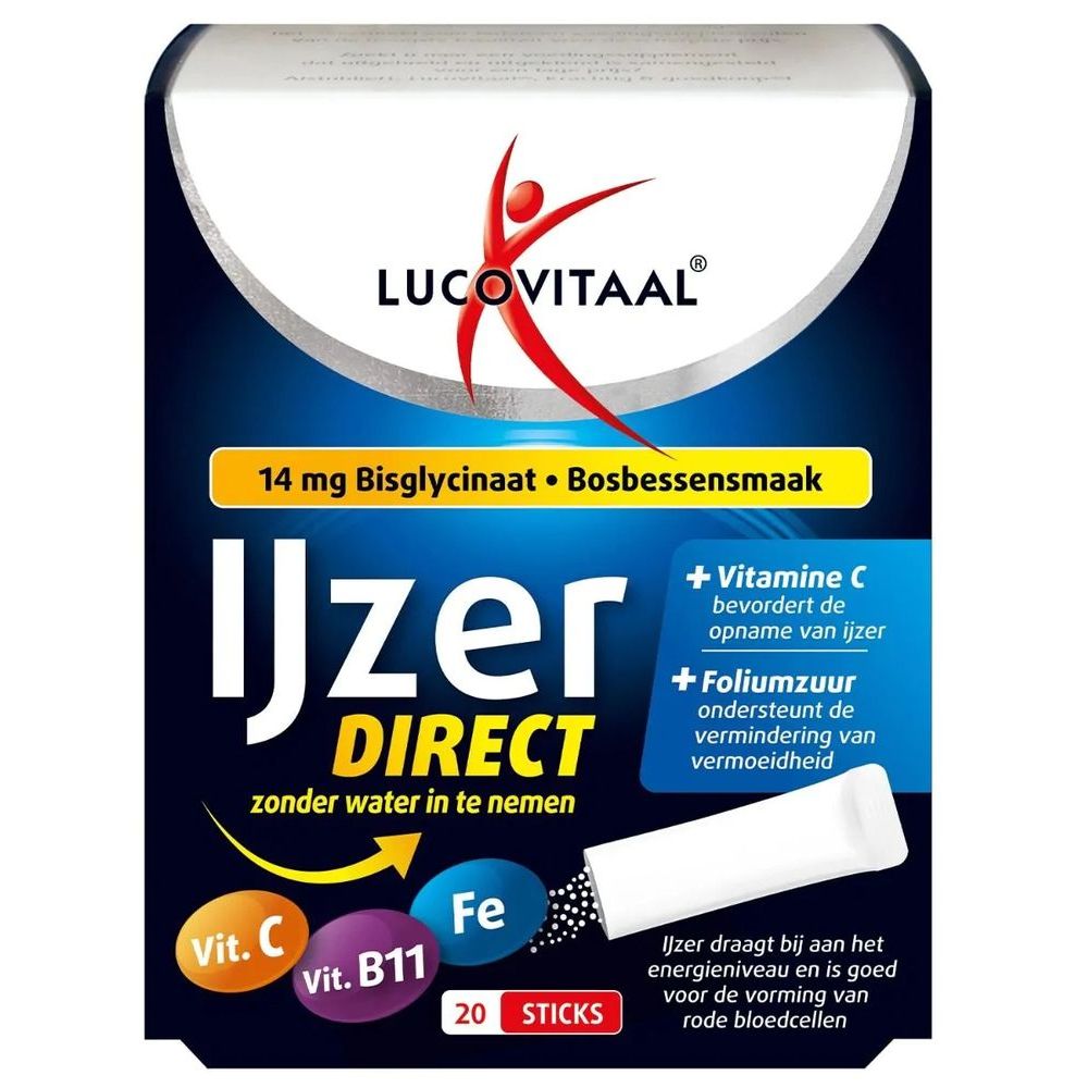 Lucovitaal Ijzer bisglycinaat bosbes 20 sachets