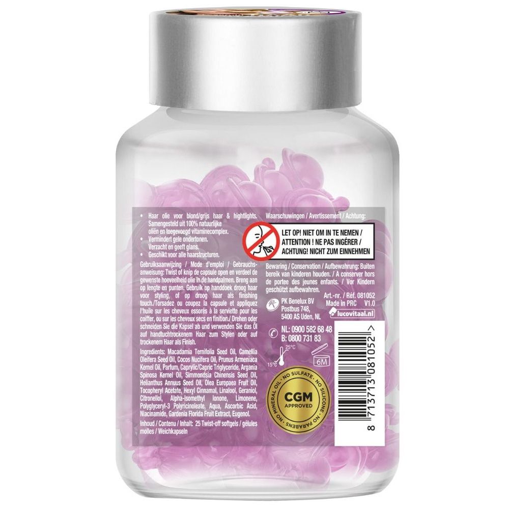 Lucovitaal Haar vitamine blond/grijs haar & highlights 25 capsules