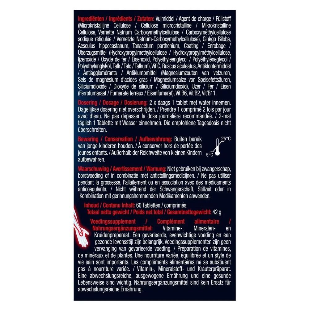 Lucovitaal Bloedcirculatie support 60 tabletten